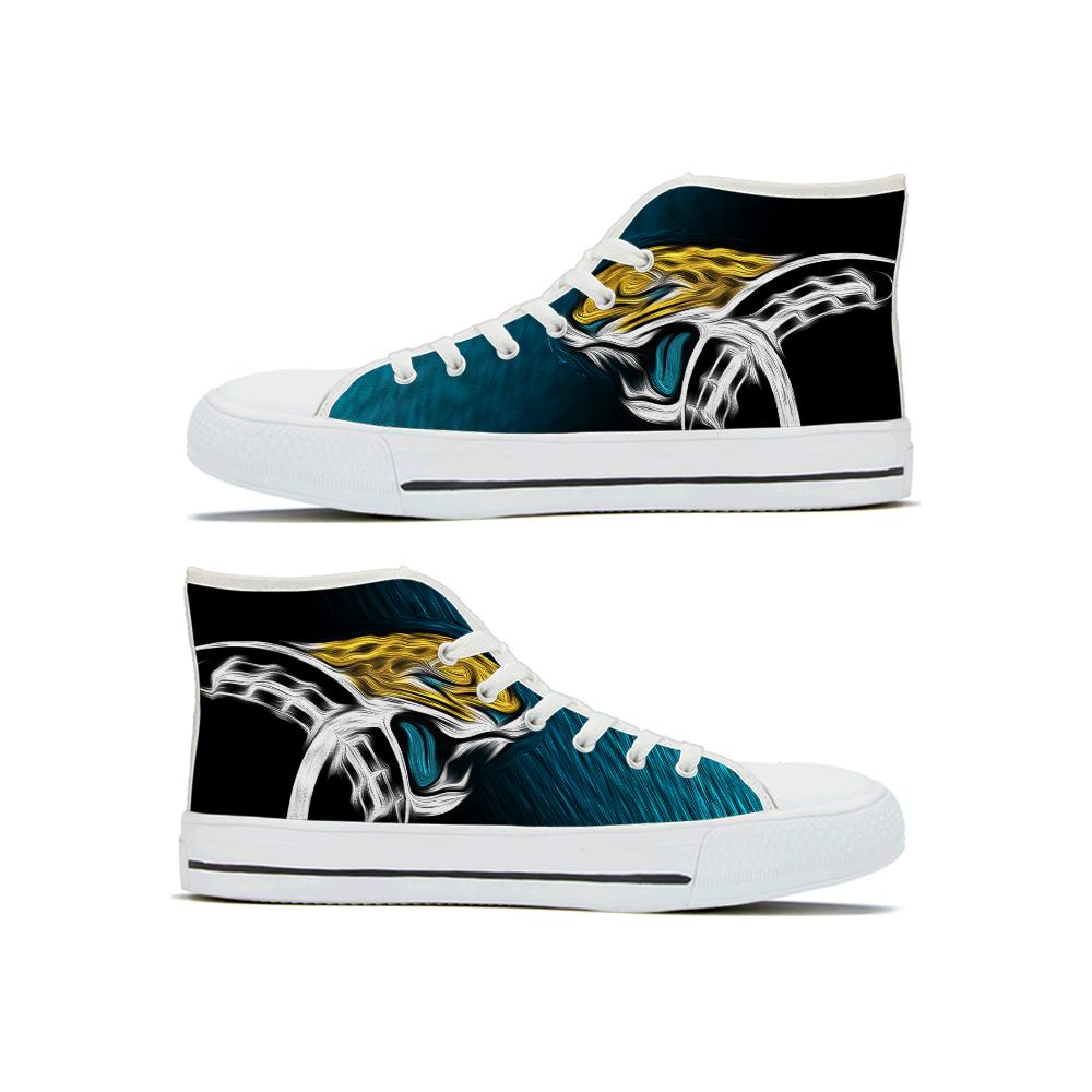Men's Jacksonville Jaguars High Top Canvas Sneakers 001